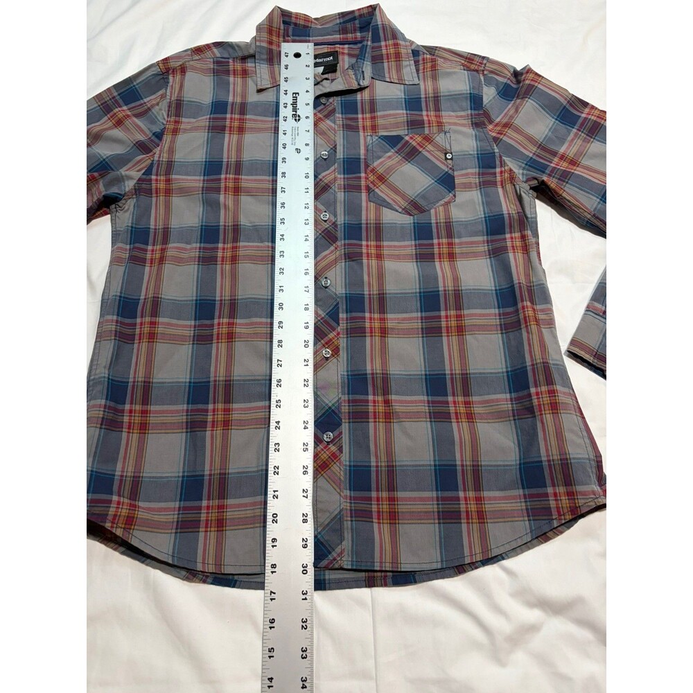 Marmot Button Up Shirt Mens Size Large Blue Organic Cotton Hiking Lumberjack - Picture 4 of 8